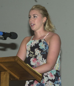 The scripture reading during Wednesday night's THS Baccalaureate was given by senior Cassidy Cotton.