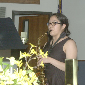 Senior Melanie Rodriguez played the prelude during Wednesday night's THS Baccalaureate.