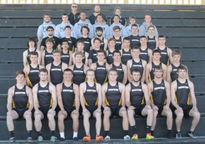 R-T Photo/Seth Herrold Members of the 2015 Trenton Bulldogs track and field team include, from left, front row, Colton Allen, Jonathan Lamp, Kail McCarter, Trent Crawford, Aaron Anderson, Bailey Owen, Trey Shields, Thomas Mack; row two, Lucas Clark, Avery Cooksey, Travis Leeper, Dalton Ellis, Jerry Reeder, Logan Trickel, Spencer Harris, Austin Burkeybile; row three, Wyatt Whittle, Jeffrey White, Daniel Rodriguez, Brenden Johnson, Alex Parrack, Zac Smith, Eric Lovett, Colton Colston, Colton Neff; row four, Denver Bennett, Chase Marsh, Elijah Oyler, Winston Mackey, Trey Shaw, James Knight, Jose Barron; row five, Timothy Gordon, Connor Cotton, Terrin Ellis, Trever Ratliff, Mason Owen, Cade Darting, Cole Schilling; back row, Assistant Coach Tad Trombley, Head Coach Scott Stevens and manager Lauren Schmidt.